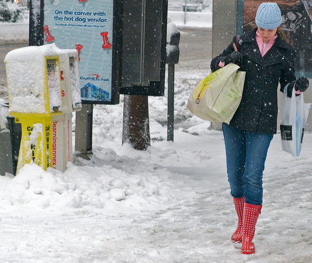 Holiday shoppers in the Mid-Atlantic brave the weather each year to shop for the gift-giving season.