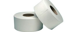 two jumbo toilet paper rolls