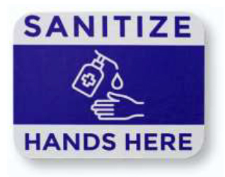 sanitize hands sign