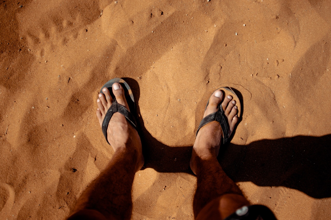 Sandals on the Beach